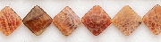 8409: Beaded red, orange agate beads
