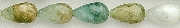 8441: Beaded blue, green aquamarine beads