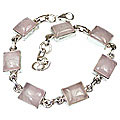 Design 1029: pink rose quartz adjustable bracelets
