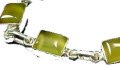 1280: Silver Setting yellow chalcedony  art-deco bracelets