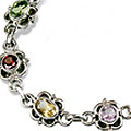 Design 13923: multi-color multi-stone bracelets