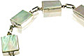 1557: Silver Setting white mother-of-pearl bracelets