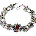 Design 1586: multi-color multi-stone gothic-medieval bracelets