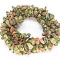 Design 5074: brown,green unakite chipped bracelets