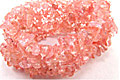 Design 5487: pink quartz chipped bracelets