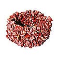 Design 5493: red jasper american-southwest, chipped, stretch bracelets