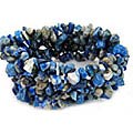 Design 5495: blue lapis lazuli chipped bracelets