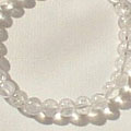 581: Beaded white crystal  stretch bracelets