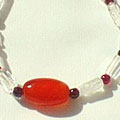 Design 583: red garnet stretch bracelets