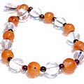 Design 585: orange carnelian stretch bracelets