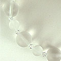 6304: Beaded white crystal bracelets