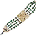 Design 66: green aventurine chunky bracelets