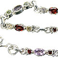 Design 6826: multi-color multi-stone bracelets