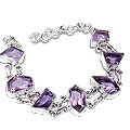 Design 6968: purple amethyst chunky bracelets