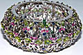 7508: Silver Setting multi peridot  estate bracelets