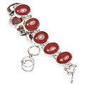 Design 7661: red carnelian bracelets