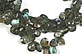 7773: Beaded Grey labradorite multistrand bracelets