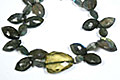 7784: Beaded Grey, Yellow labradorite bracelets