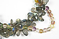7785: Beaded Grey labradorite drop bracelets