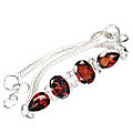 Design 783: red garnet contemporary bracelets
