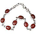 Design 789: orange,red carnelian bracelets
