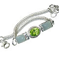 Design 803: blue,green peridot bracelets