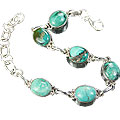 8096: Silver Setting blue,green turquoise  american-southwest bracelets