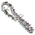 8109: Silver Setting purple amethyst bracelets