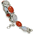 Design 8118: red,white moonstone bracelets