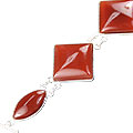 Design 8137: orange,red jasper chunky bracelets