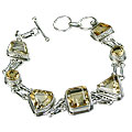 8143: Silver Setting yellow citrine bracelets