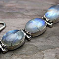 8144: Silver Setting white moonstone bracelets