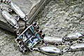 8147: Silver Setting White abalone  tribal bracelets