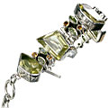 8313: Silver Setting Yellow multi-stone bracelets