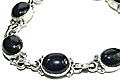 8909: Silver Setting black onyx bracelets