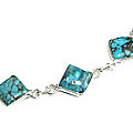 8911: Silver Setting blue turquoise bracelets