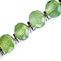 Design 8993: green prehnite art-deco bracelets