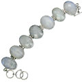8997: Silver Setting White moonstone  art-deco bracelets