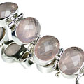 Design 8998: pink rose quartz adjustable bracelets