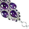 9007: Silver Setting purple amethyst bracelets