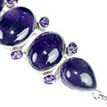 9009: Silver Setting purple amethyst bracelets