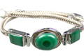 Design 9100: green malachite american-southwest bracelets