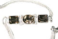 9147: Silver Setting brown smoky quartz bracelets
