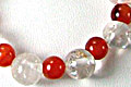 Design 927: orange,white carnelian stretch bracelets