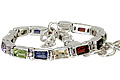 Design 956: multi-color multi-stone adjustable bracelets