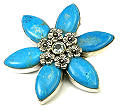 9458: blue,silver turquoise brooches