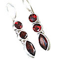 Design 1001: red garnet earrings