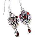 Design 1030: red,multi-color multi-stone multistone earrings