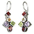 1080: mixed multi-stone earrings
