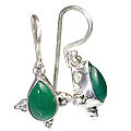 Design 1242: green onyx earrings